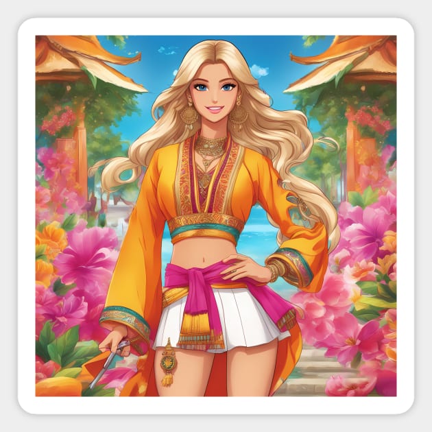 Paradise Adventure Magnet by animegirlnft